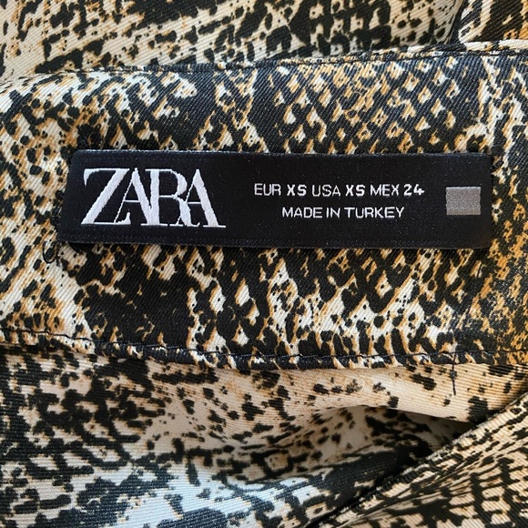 Zara Snakeskin Midi Skirt High Low Size XS - Picture 9 of 9
